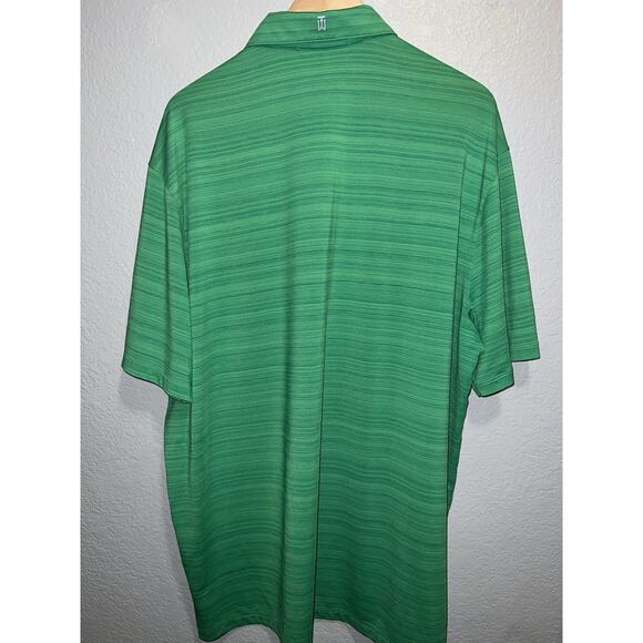 Nike Tiger Woods Collection Polo Mens XL Shirt Golf Dri-FIT Green Snap Front - Picture 7 of 8